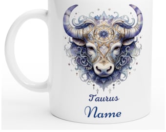 Personalisierte Sternzeichen Tasse - Stier (und die anderen)