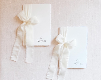 Vow Books | Wedding | Set of 2 | Handmade | His & Hers | Gender-Inclusive