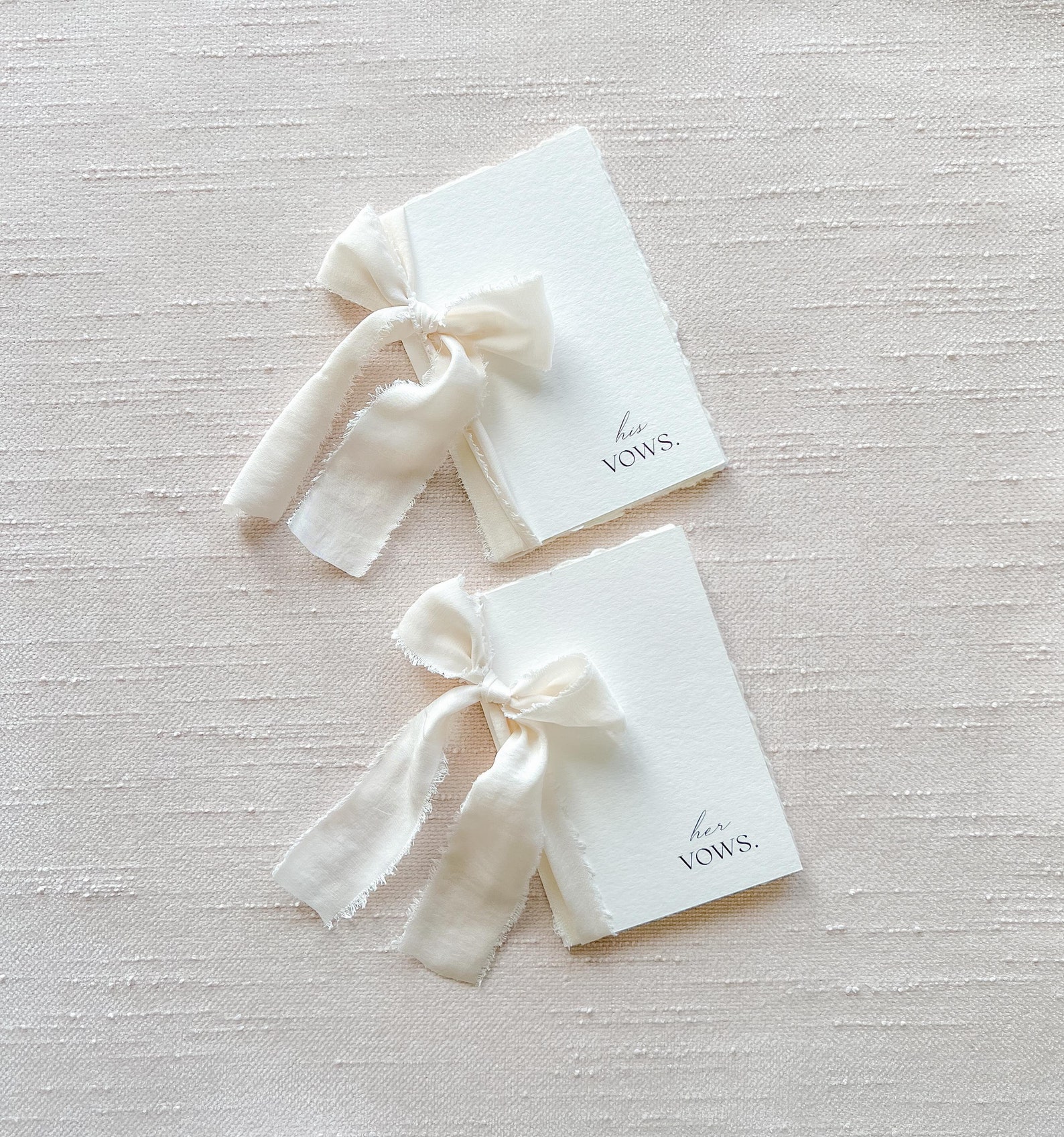 Vow Books | Wedding | Set of 2 | Handmade | His & Hers | Gender-Inclusive - His/Her, 4x6
