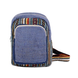 Kleiner Hanfrucksack Boho Edition Blau