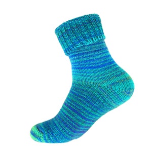 Bunte Stricksocken in fließenden Farben warme Socken Bild 5