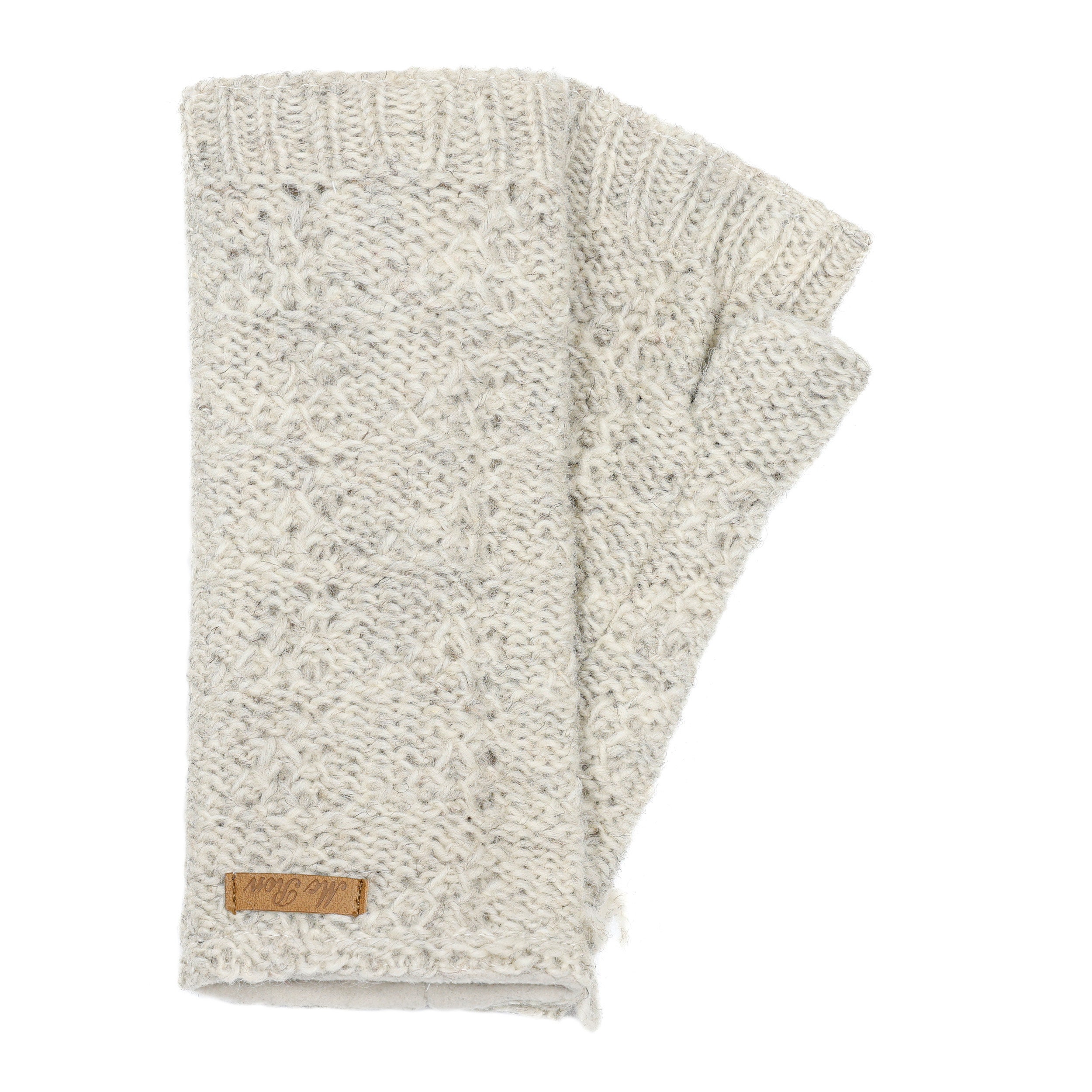 Damen Pulswärmer Lenna - Gestrickte Armstulpen Aus Schurwolle Mit Fleece