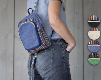 Small hemp backpack - Boho Edition