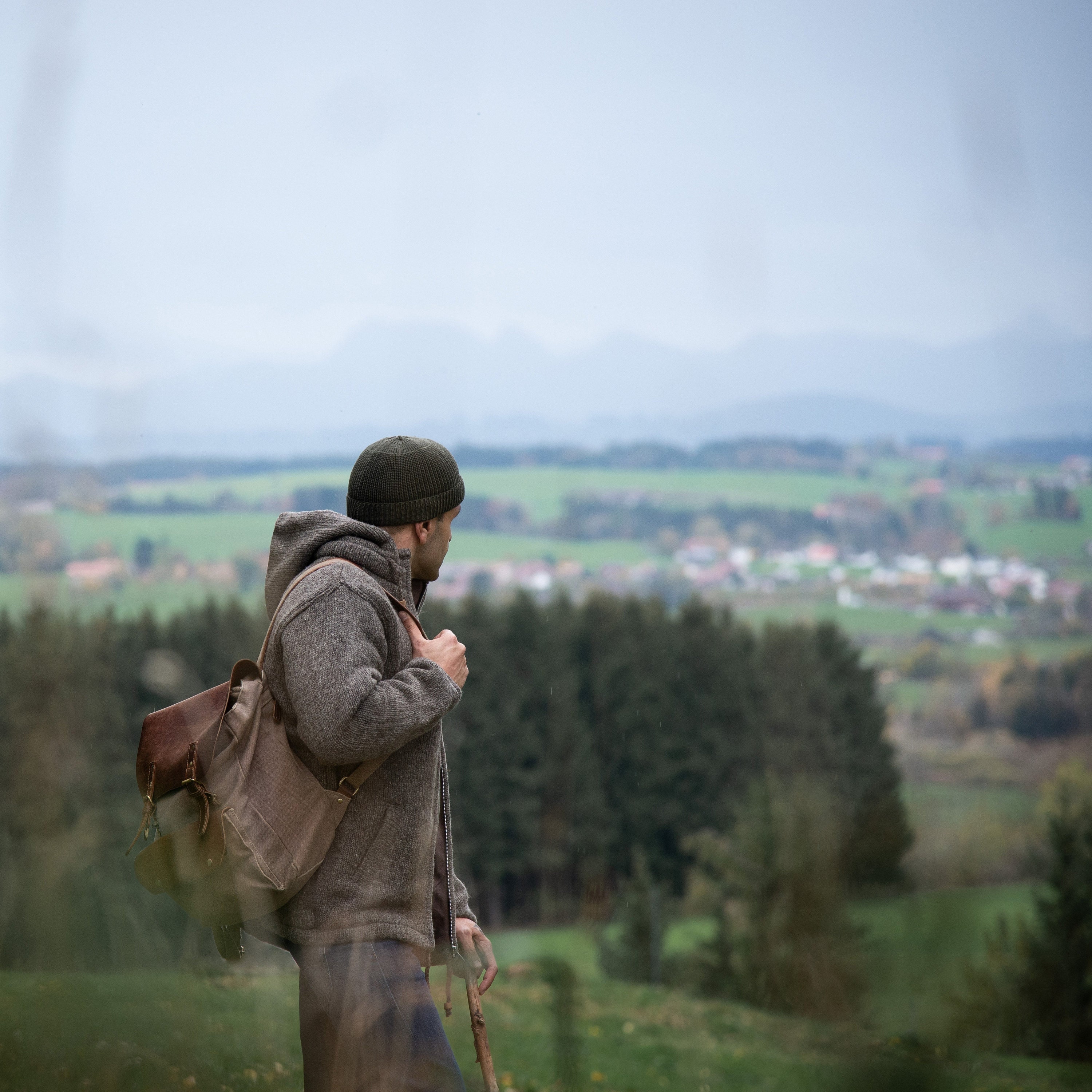 ジャケット・アウター ANATOMICA CAPE OFF BROWN ORGANIC WOOL Heather Elk Heritage Wool Zip Cardigan - Buck Mason- Modern