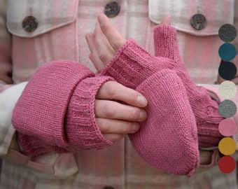 Pulse warmer that can be folded with the thumb - high virgin wool content