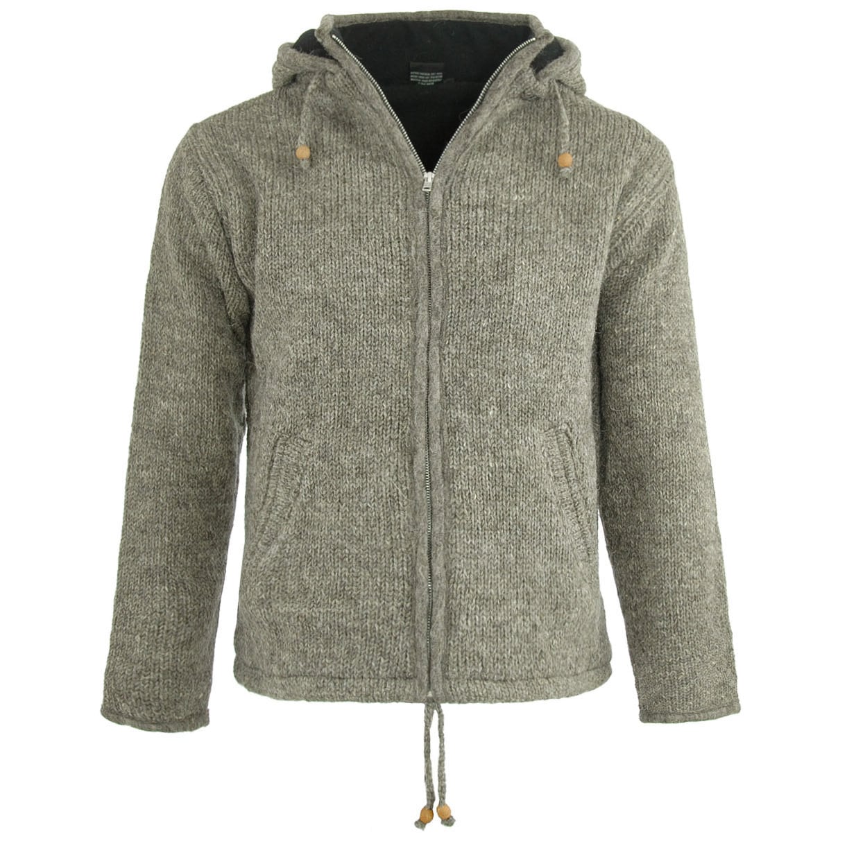 Wool Jacket Model Maxnatural Brown - Fully Lined