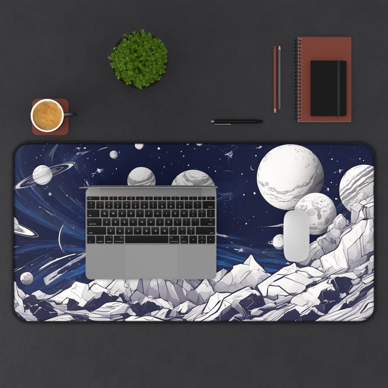 Outer Space Mouse Pad, Galaxy Design, Space Theme Desk Accessory