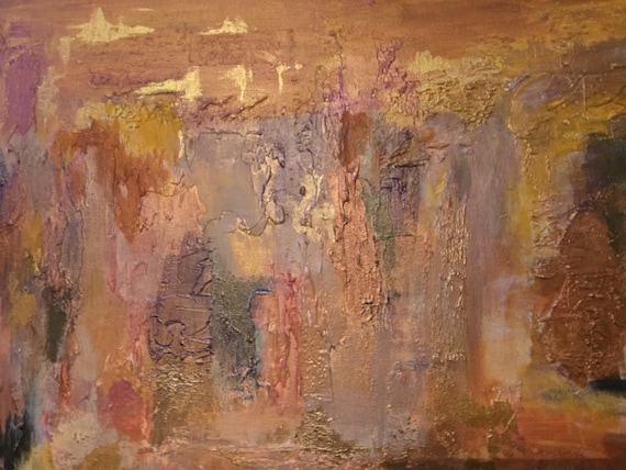 Desert dreams - original abstract acrylic emotional painting on canvas board, textured painting, one of a kind piece