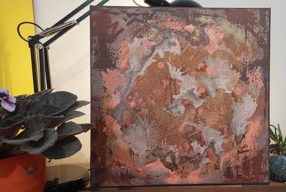 Caffè crema - original abstract acrylic emotional painting on canvas