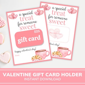 Porte-cartes cadeau imprimable | Carte-cadeau Saint-Valentin | Professeur Valentine | Carte-cadeau Starbucks | Cadeau pour amateur de café | Cadeau de remerciement