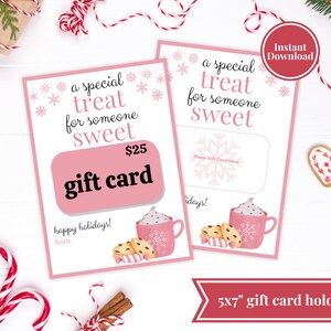 Porte-cartes-cadeaux imprimable | Porte-cartes-cadeaux Noël | Cadeau de buveur de café | Cadeau de remerciement | Cadeau d'appréciation | Cadeau de dernière minute