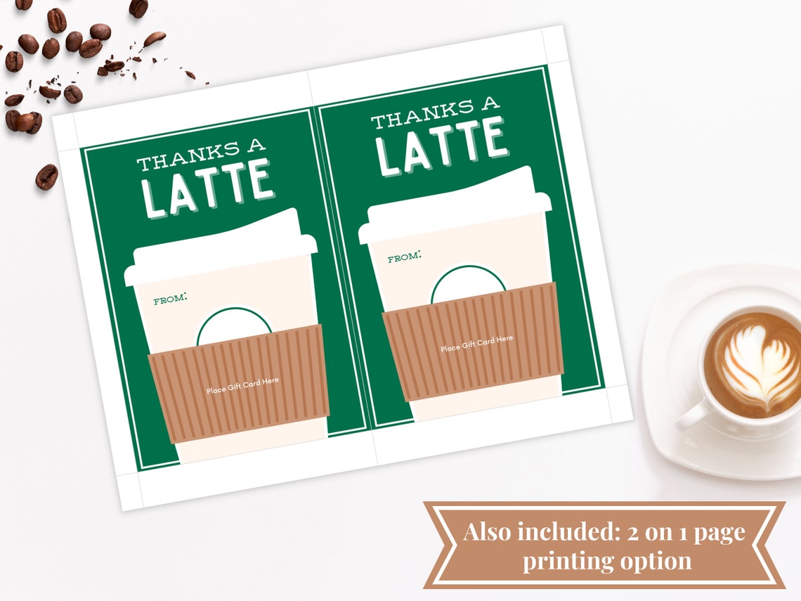 Printable Gift Card Holder | Starbucks Gift Card Holder | Coffee ...
