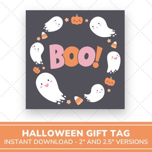Halloween Geschenkanhänger | Halloween Party Favor Tags | Halloween Anhänger Printable | Halloween Goody Taschenanhänger | Boo Korb Anhänger | Halloween Cookie Anhänger