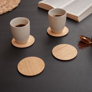 Wooden Coasters | Circle | Oak