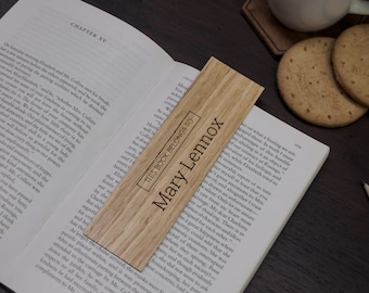 Personalized Wooden Bookmark | Rectangle | Oak | Engraved Gift