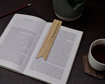 The Book Was Better Wooden Bookmark | Ribbon | Oak | Engraved Gift