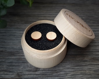 Wooden Circle Stud Earrings | Maple | Minimalist Jewelry
