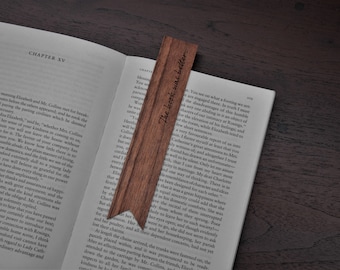 The Book Was Better Wooden Bookmark | Ribbon | Walnut | Engraved Gift