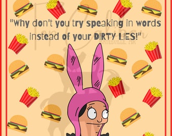 Bob's Burger's Louise Belcher PNG Sublimation
