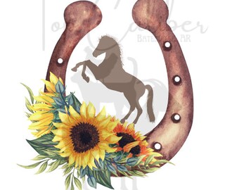 Herradura de girasol PNG SVG Caballo