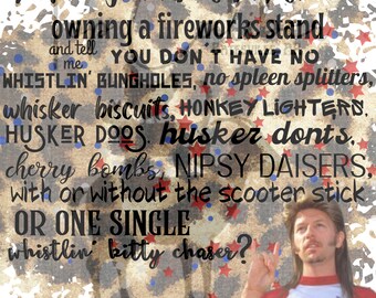 Joe Dirt PNG SVG 4th of July you're gonna stand there owning a fireworks stand