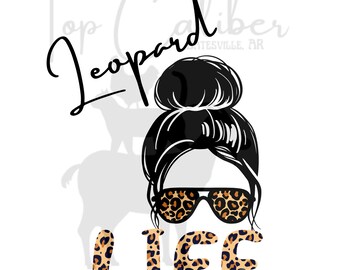 Leopard Life Skull Mom SVG PNG