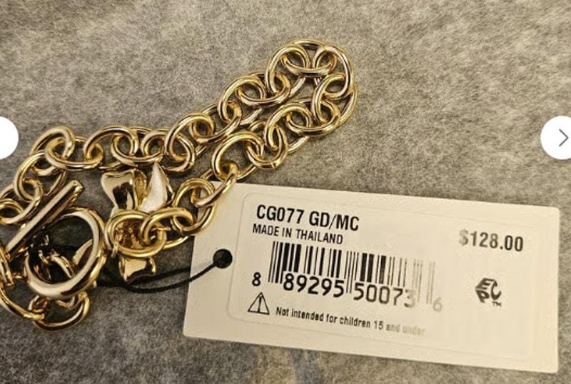 Coach Pavé Bow Chain Link Bracelet Coach Toggle Bracelet - Etsy