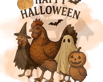 Chicken Halloween Sublimation Chicken Spooky PNG