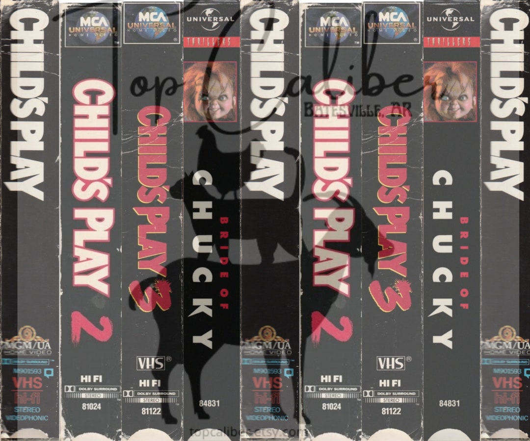 Childs Play VHS Horror Movie Cover Tumbler Wrap PNG Sublimation Bride