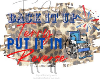 Back It Up Terry Put It In Reverse Leopard Sublimation PNG SVG