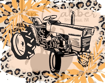 Leopard Tractor PNG SVG Sublimation