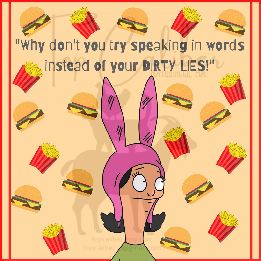 Bob's Burger's Louise Belcher PNG Sublimation - Etsy