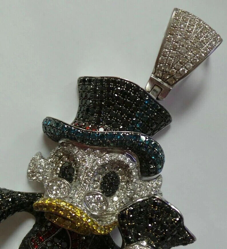 Famous Cartoon Character Donald Duck Cartoon Pendant Iced Out Etsy