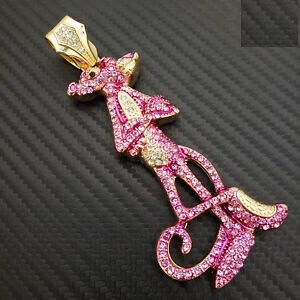 14k Gold Over Pink Panther Customized 