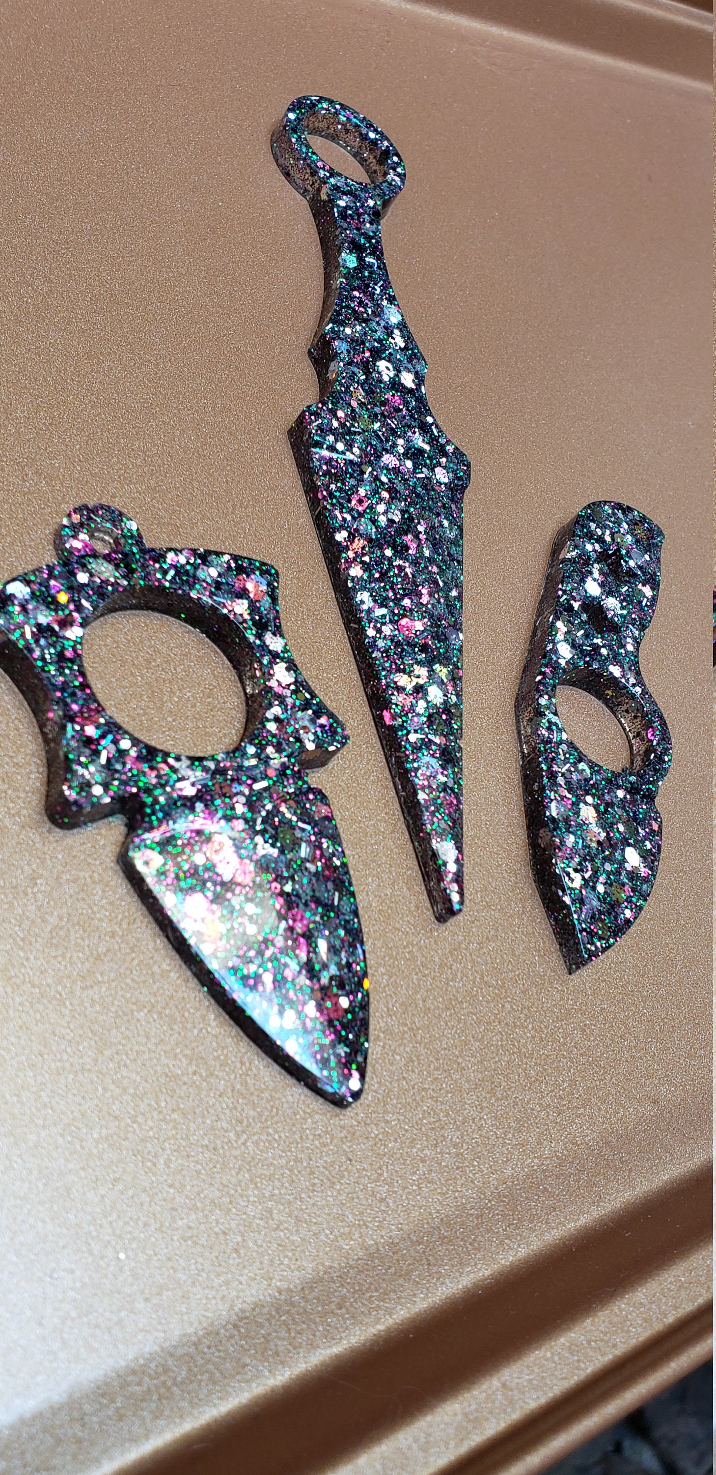 Glitter crazy resin pocket knife Etsy
