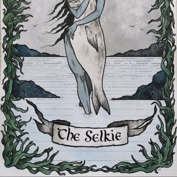 The Selkie • Original Watercolour Painting• Unmounted A4