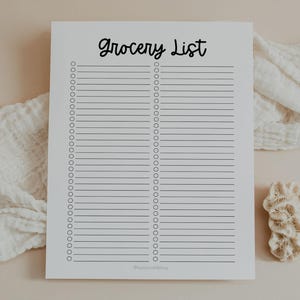 Grocery List, Shopping Planner, Meal Prep Organizer, Pantry Inventory, Food Tracker, Kitchen Checklist, Letter, A4, A5, Printable
