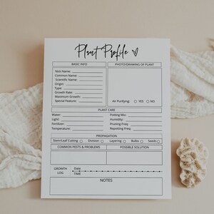 Druckbares Pflanzenprofil, Gartenbuch, Gartenplaner, Aussaat, Pflanzenjournal, Ernte, Crop Letter, A4, Classic Happy, PDF, PNG