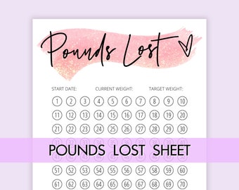 Weight Loss Tracker, 100 Lbs, Weightloss Journal, 100 Pound Lost ...