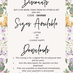 Spending Tracker, Expense Tracker, Purchase Log, Personal Finance Planner, Spending Sheet, Budgeting, Money, Letter, A4, A5, Classic Happy image 3