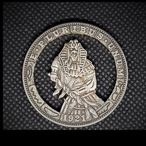 Hand Cut Set God of Ancient Egypt Fantasy Hobo Coin Cutting Jewelry Art ...