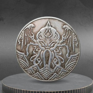 Hobo Coin Evil Entity Cthulhu God Of The Void Art American Custom Coin Dollar