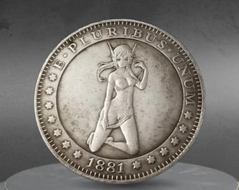 Hobo Coin Sexy Elf Woman Anime Hentai Girl Cosplay American Custom Coin Dollar