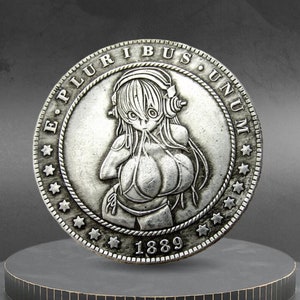 Hobo Coin Sexy Woman Anime Bikini DJ Girl Posing American Custom Coin Dollar