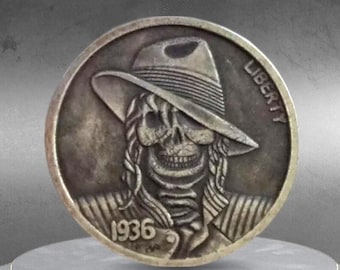 Hobo Coin Skeleton Michael Jackson The King Of Pop American Custom Coin Nickel