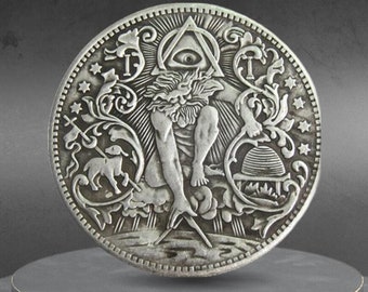Moneta Hobo Massonica Il Creatore del Mondo Occhio Onniveggente Moneta Americana Personalizzata Dollaro