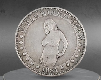 1881年モルガン・ダラー・ホーボー・ニッケルコイン - セクシーガール