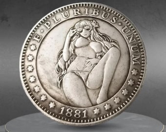 Hobo Coin Sexy Woman Anime Hentai Girl Bikini At Beach American Custom Coin Dollar
