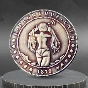 Hobo Coin Sexy Woman Anime Girl Posing At The Beach American Custom Coin Dollar