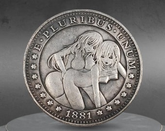 Moneta Hobo LGBT 2 Sexy Girl Lesbian Love Art American Custom Coin Dollaro
